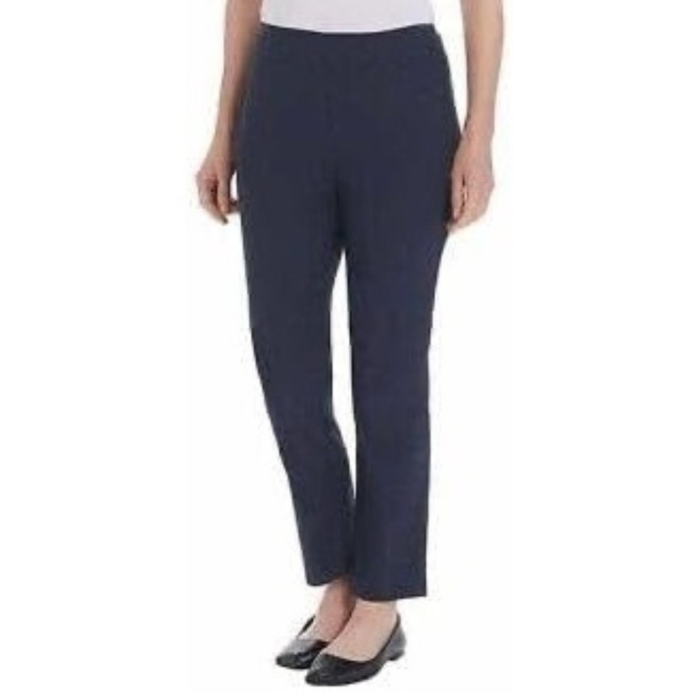 NWT Hilary Radley Women's Pull On Ankle Dress Pants Navy Size S $50 1HL193